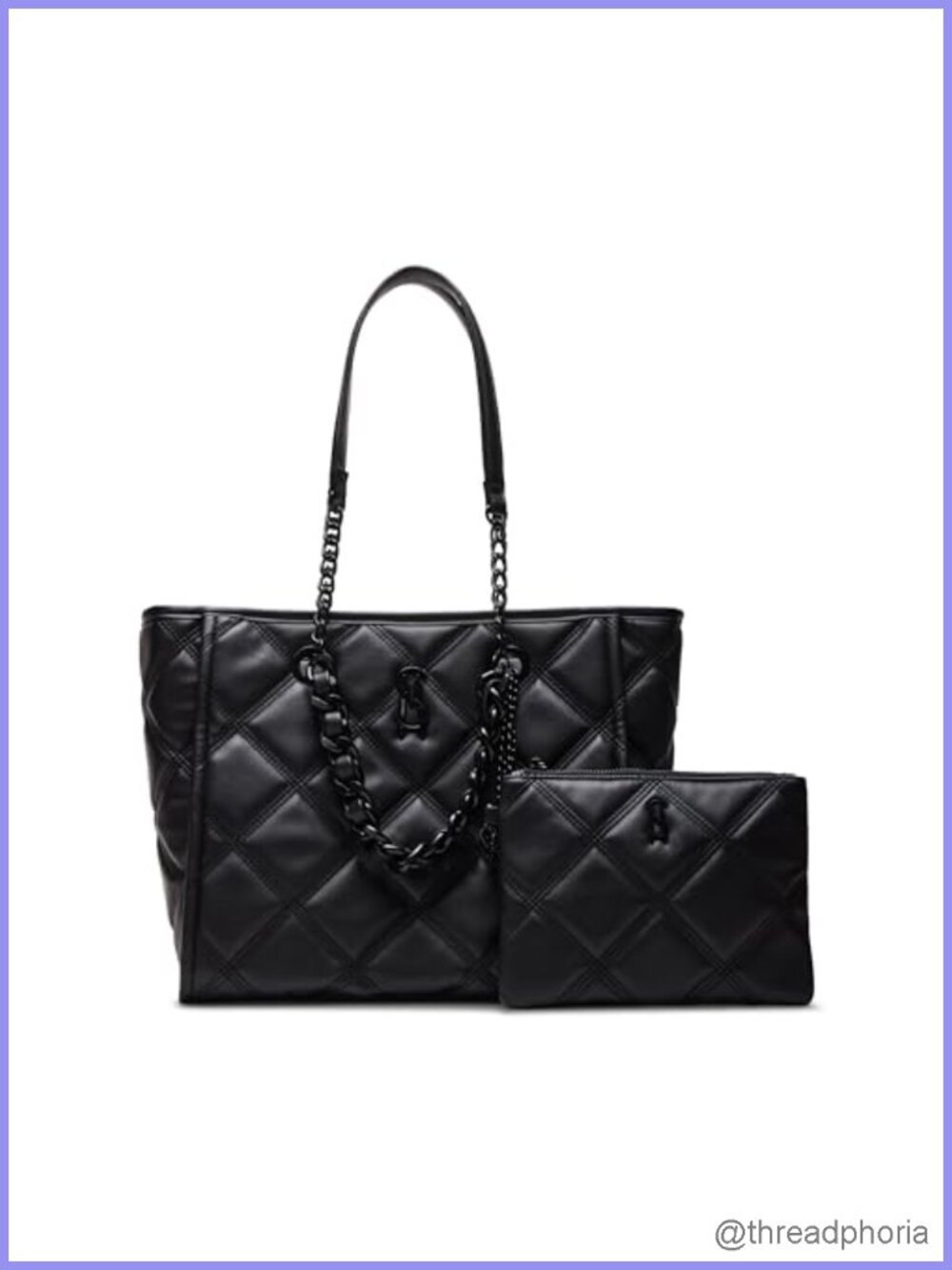 Steve Madden BKATTT Tote Bag with Removable Pouch Top Handle